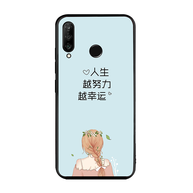 Hoesje Huawei P30 Lite Zacht Blauw Hanger, Hoes Huawei P30 Lite Telefoon Persoonlijk