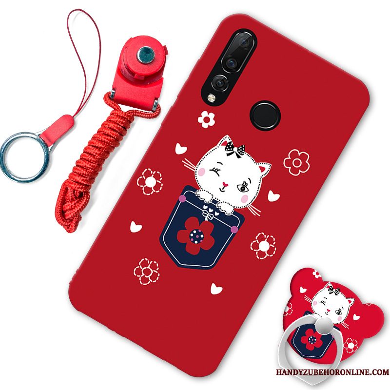 Hoesje Huawei P30 Lite Zacht Trendtelefoon, Hoes Huawei P30 Lite Ondersteuning Rood