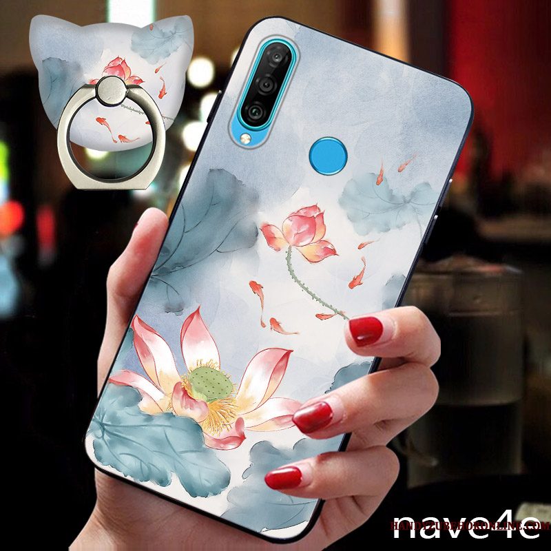 Hoesje Huawei P30 Lite Zacht Trendy Merktelefoon, Hoes Huawei P30 Lite Scheppend Chinese Stijl Anti-fall