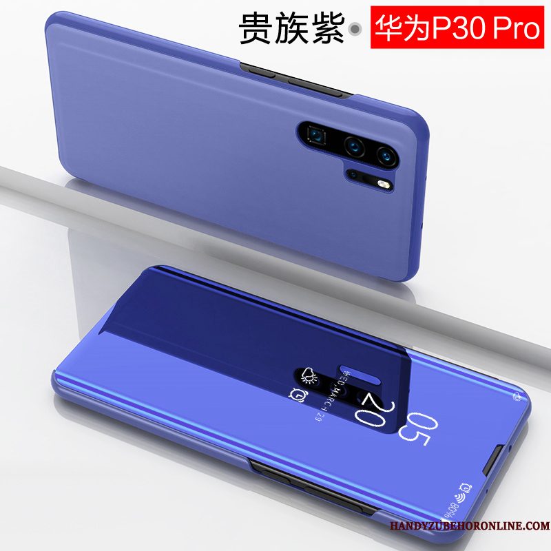 Hoesje Huawei P30 Pro Leer Anti-fall Dun, Hoes Huawei P30 Pro Bescherming Purpertelefoon