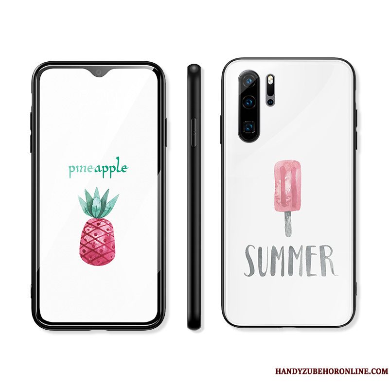 Hoesje Huawei P30 Pro Scheppend Trendy Merk Glas, Hoes Huawei P30 Pro Persoonlijk Dun