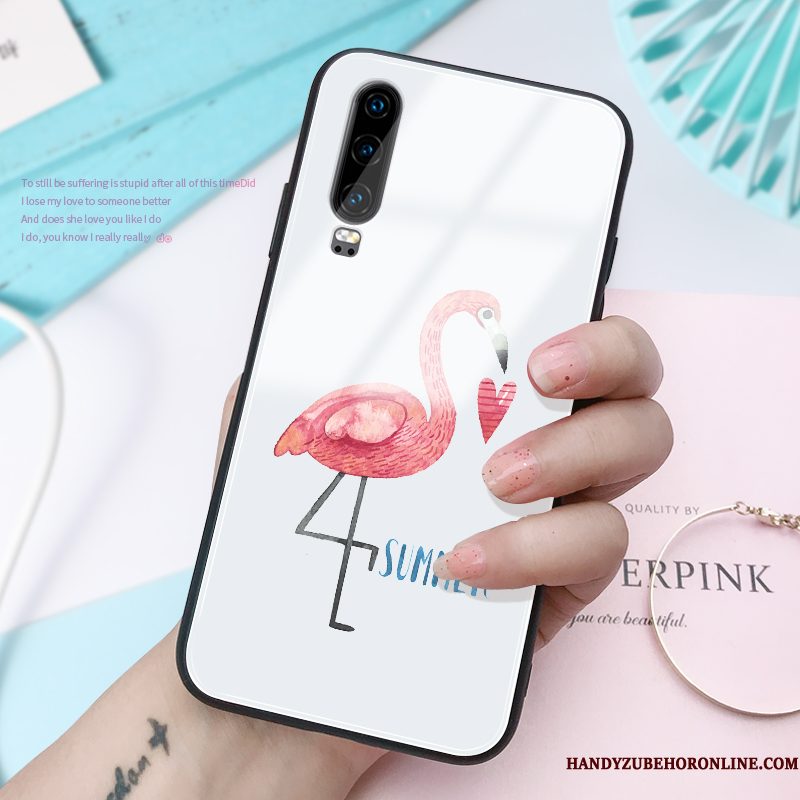 Hoesje Huawei P30 Scheppend Hanger Trendy Merk, Hoes Huawei P30 Persoonlijk Glas