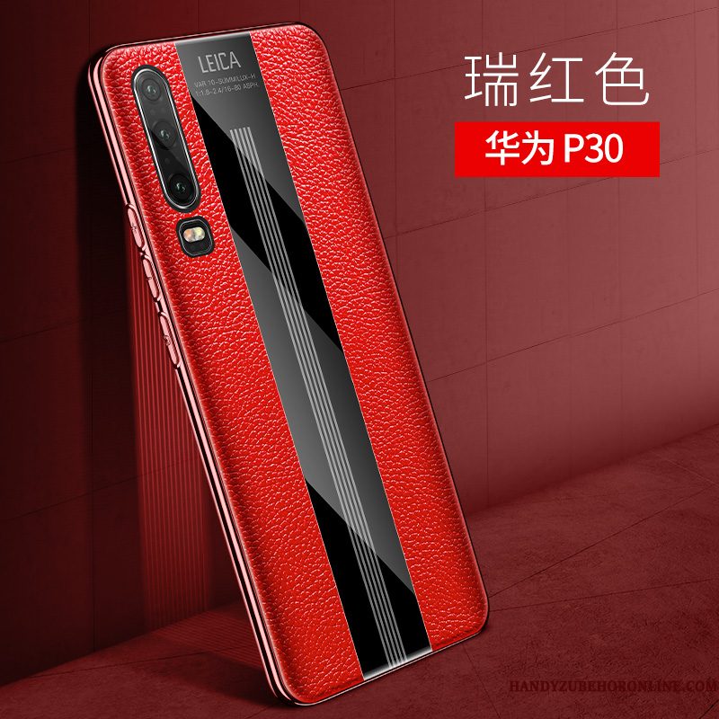 Hoesje Huawei P30 Scheppend Rood Net Red, Hoes Huawei P30 Zacht Telefoon Persoonlijk