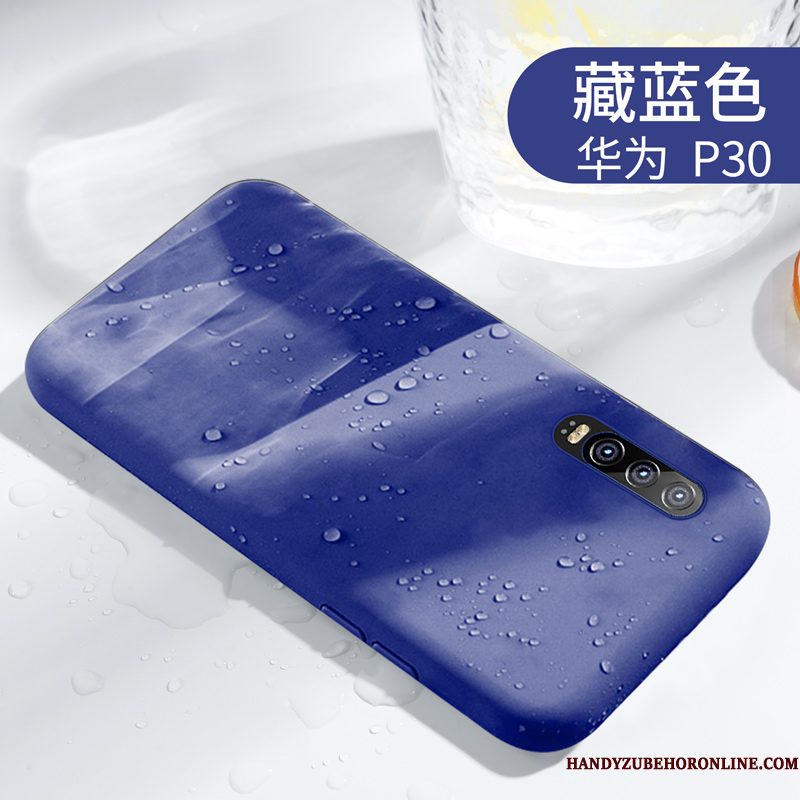 Hoesje Huawei P30 Zacht Anti-falltelefoon, Hoes Huawei P30 Bescherming Effen Kleur Eenvoudige
