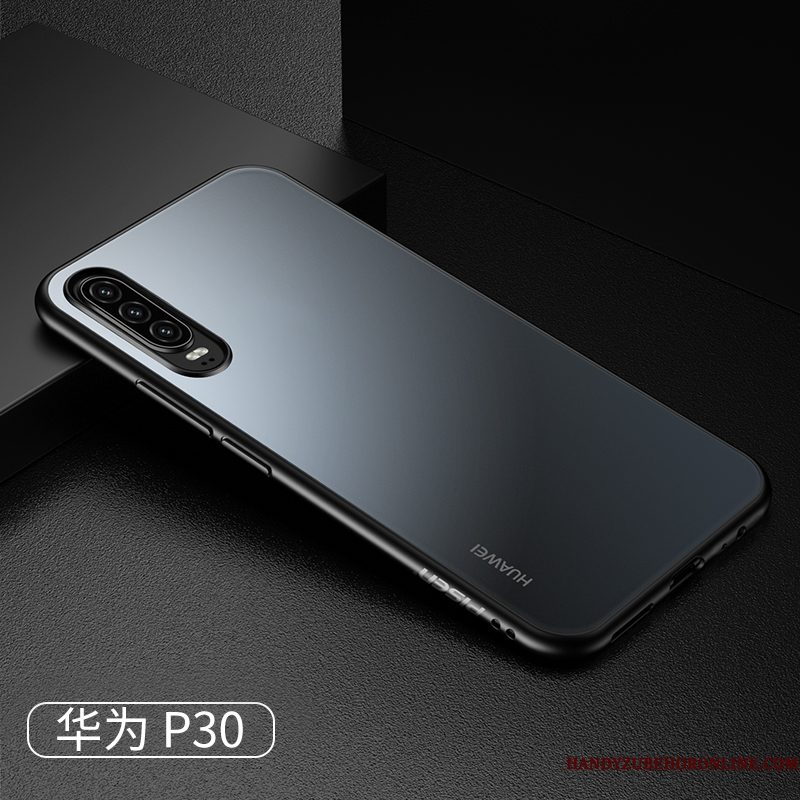 Hoesje Huawei P30 Zakken Anti-fall Zwart, Hoes Huawei P30 Mode Schrobben Patroon