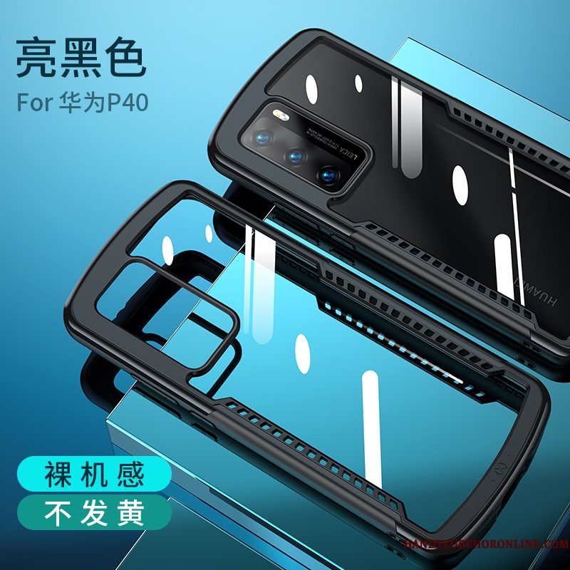 Hoesje Huawei P40 Bescherming Doorzichtig Anti-fall, Hoes Huawei P40 Zakken Persoonlijktelefoon