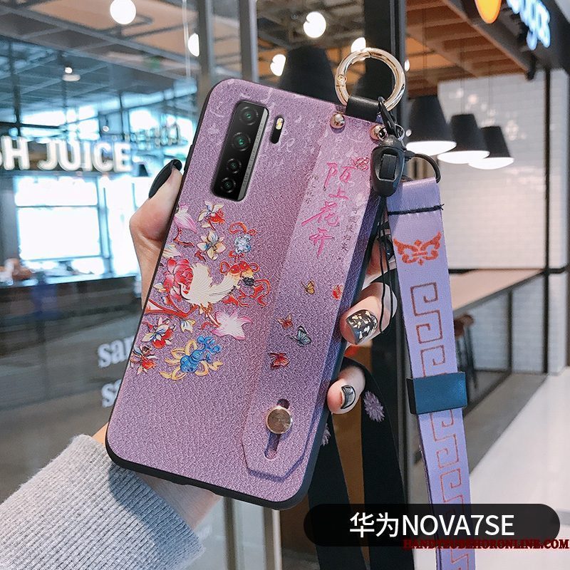 Hoesje Huawei P40 Lite 5g Vintage Hanger Purper, Hoes Huawei P40 Lite 5g Scheppend Anti-fall Nieuw