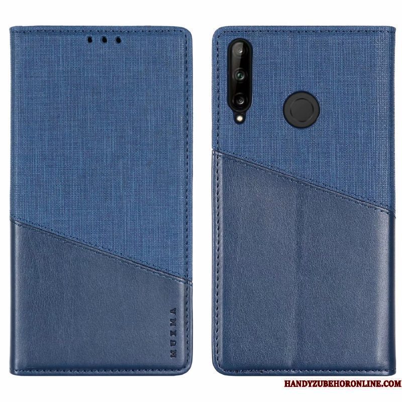 Hoesje Huawei P40 Lite E Folio Blauwtelefoon, Hoes Huawei P40 Lite E Leer