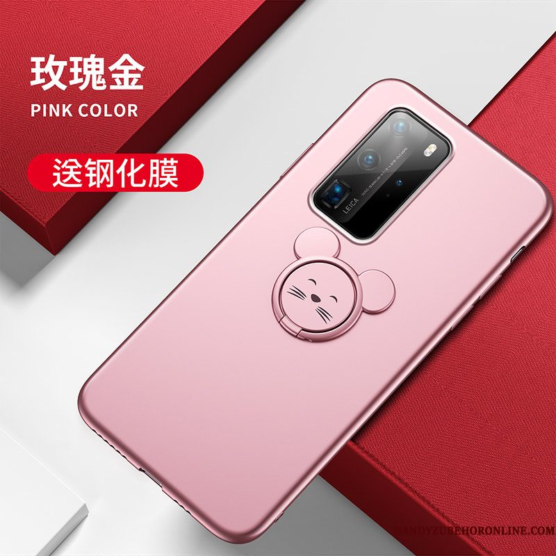 Hoesje Huawei P40 Pro Ondersteuning Roze Persoonlijk, Hoes Huawei P40 Pro Zacht Rattelefoon