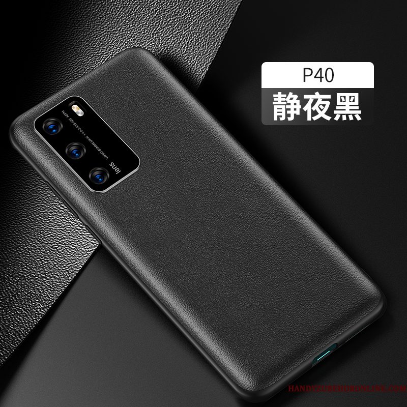 Hoesje Huawei P40 Scheppend Anti-falltelefoon, Hoes Huawei P40 Zakken Zwart Persoonlijk