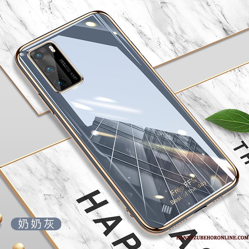 Hoesje Huawei P40 Zakken Grijs Trend, Hoes Huawei P40 Bescherming Nieuw Net Red