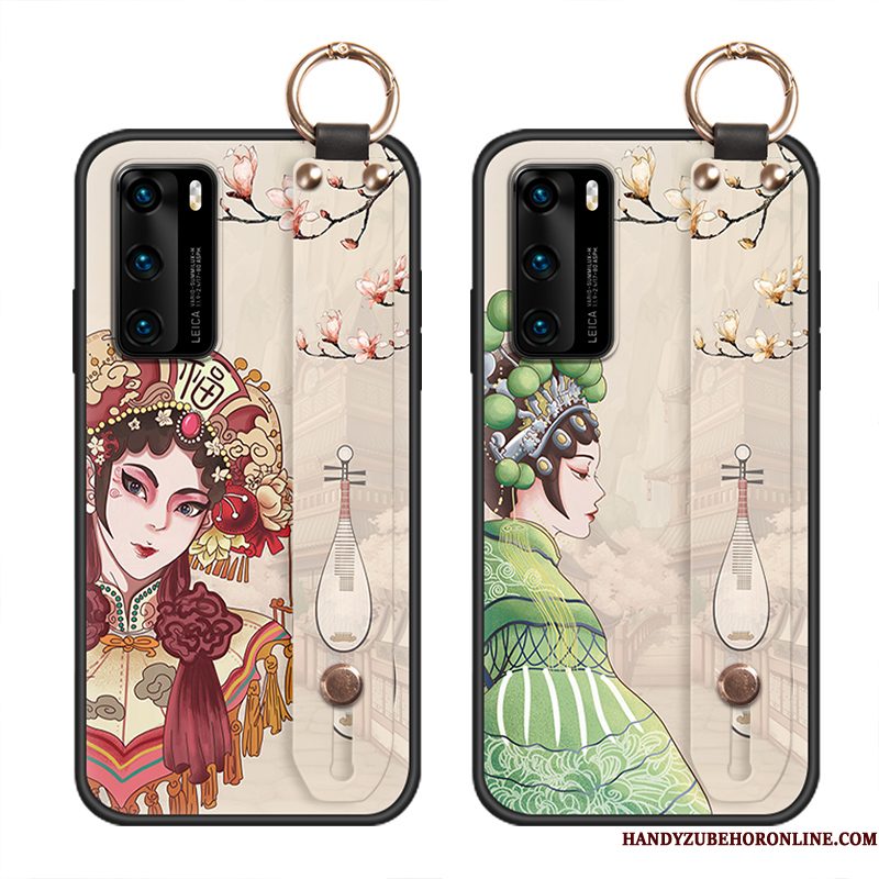 Hoesje Huawei P40 Zakken Hanger Peking Opera, Hoes Huawei P40 Zacht Nieuwtelefoon