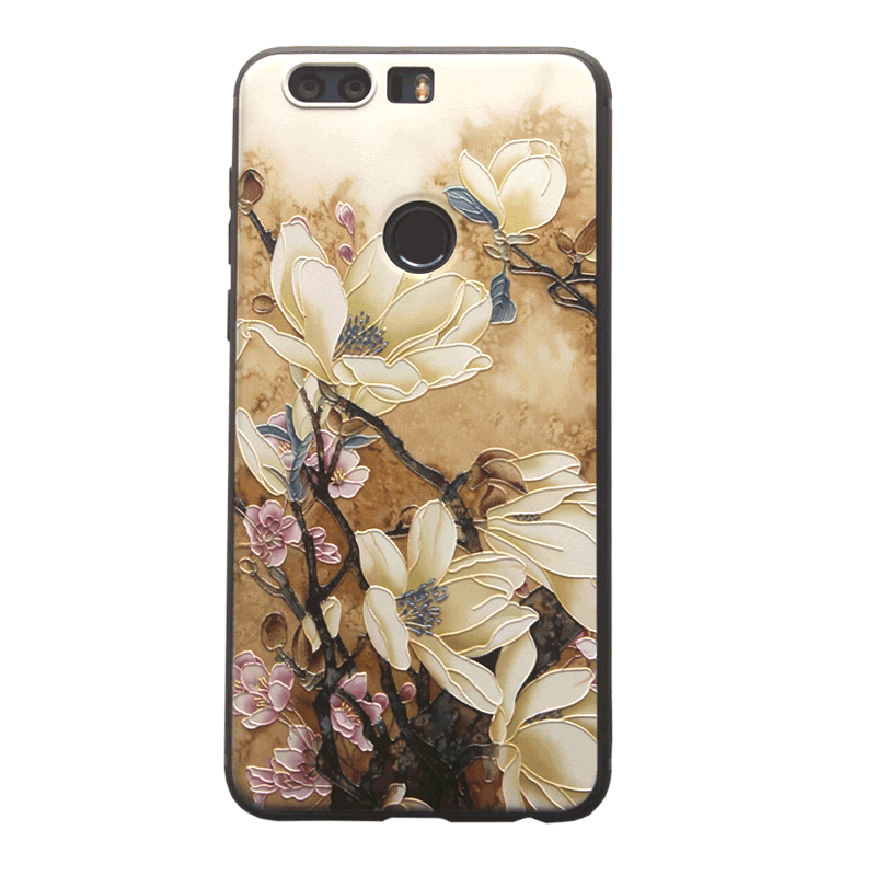 Hoesje Huawei P8 Lite 2017 Bloemen Persoonlijktelefoon, Hoes Huawei P8 Lite 2017 Bescherming Geel Hanger