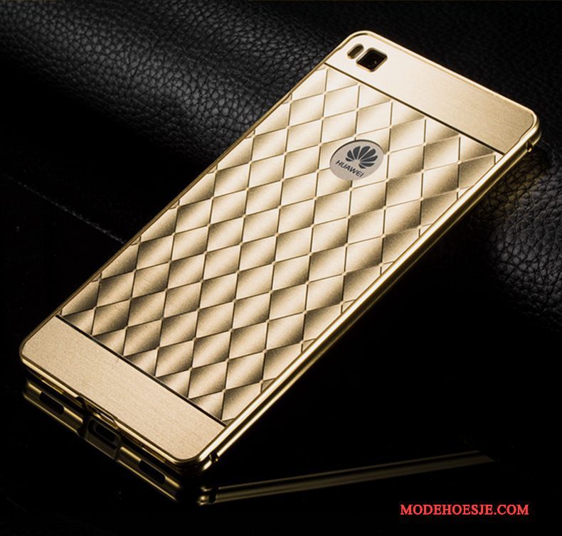 Hoesje Huawei P8 Scheppend Anti-falltelefoon, Hoes Huawei P8 Metaal Achterklep Goud