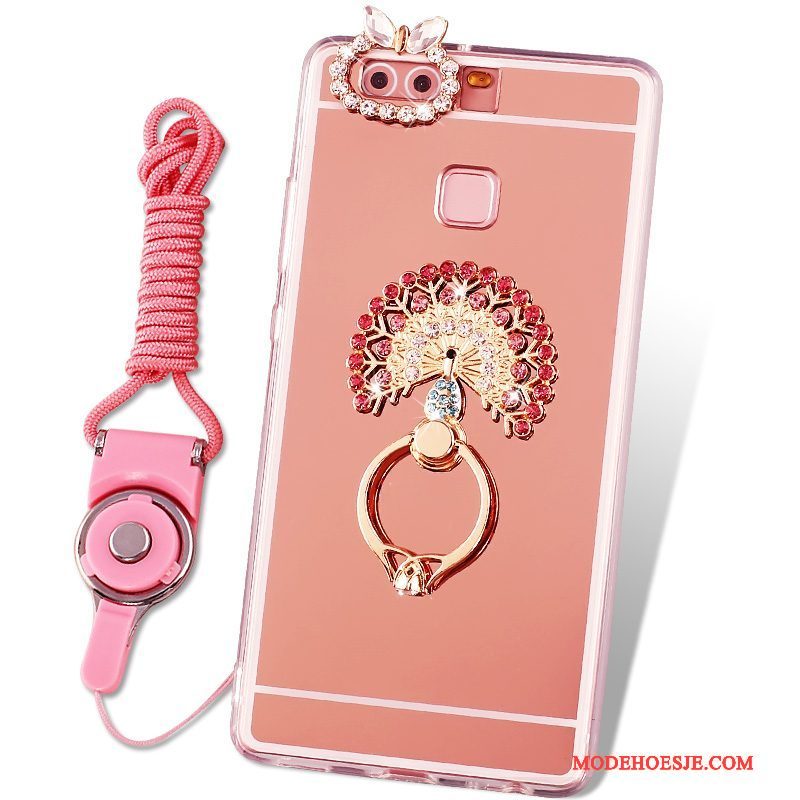 Hoesje Huawei P9 Bescherming Telefoon Roze, Hoes Huawei P9 Zacht Hanger