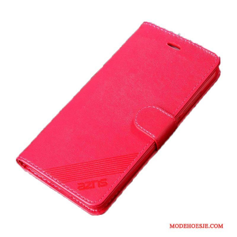 Hoesje Huawei P9 Folio Rood Anti-fall, Hoes Huawei P9 Zacht Telefoon