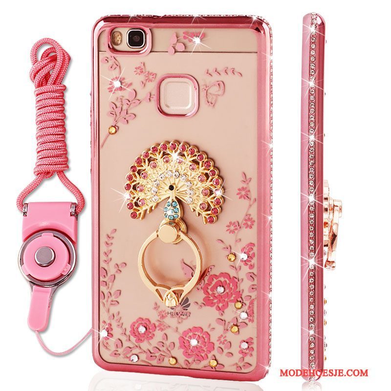 Hoesje Huawei P9 Lite Strass Ring Hanger, Hoes Huawei P9 Lite Bescherming Telefoon Omlijsting