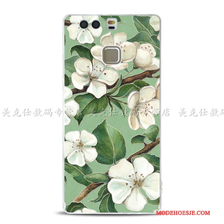 Hoesje Huawei P9 Siliconen Telefoon Groen, Hoes Huawei P9 Zakken