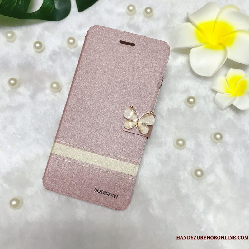 Hoesje Huawei Y5 2018 Leer Rozetelefoon, Hoes Huawei Y5 2018 Folio