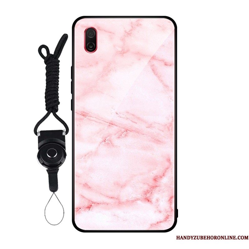 Hoesje Huawei Y5 2019 Bescherming Roze Spiegel, Hoes Huawei Y5 2019 Telefoon Gehard Glas