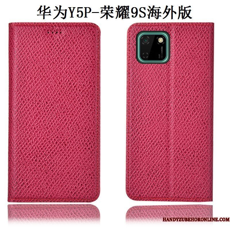 Hoesje Huawei Y5p Leer Anti-fall Patroon, Hoes Huawei Y5p Bescherming Meshtelefoon