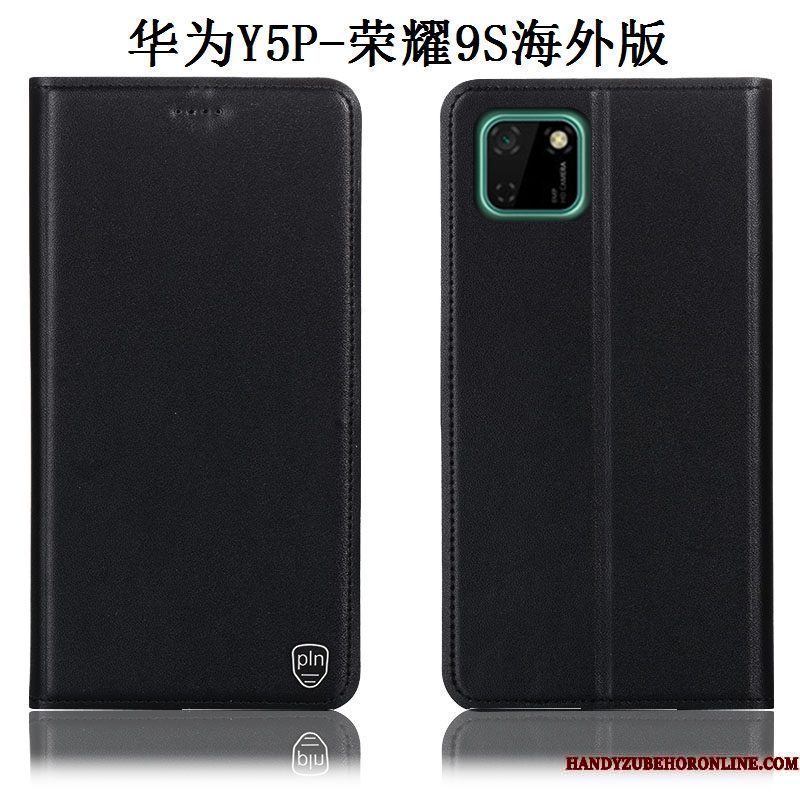 Hoesje Huawei Y5p Zakken Zwart Anti-fall, Hoes Huawei Y5p Folio Telefoon