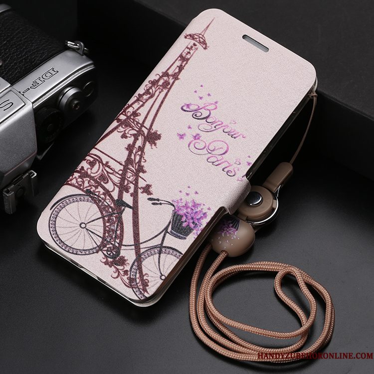 Hoesje Huawei Y6 2018 Spotprent Roze Hanger, Hoes Huawei Y6 2018 Zacht Telefoon