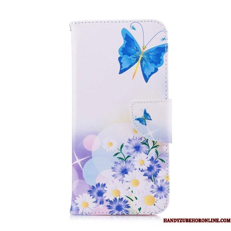 Hoesje Huawei Y6s Bescherming Vlinder Wit, Hoes Huawei Y6s Folio Telefoon