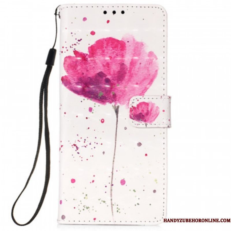 Hoesje Leren Hoesje voor Xiaomi Redmi Note 11 Pro Plus 5G Aquarel Papaver