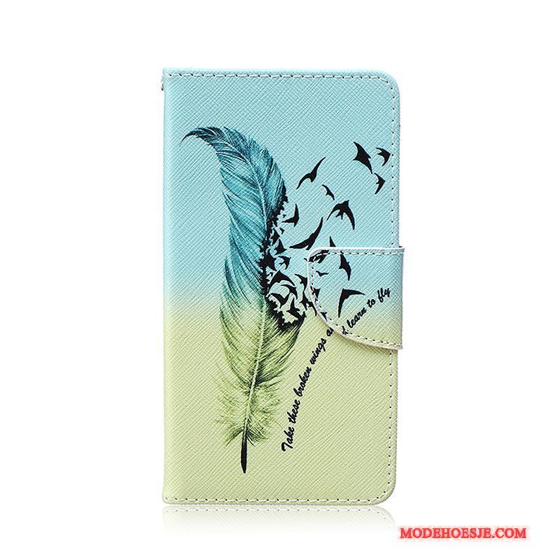 Hoesje Lg G4 Leer Blauwtelefoon, Hoes Lg G4 Folio