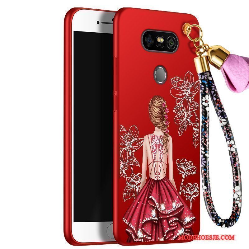 Hoesje Lg G4 Zacht Hanger Rood, Hoes Lg G4 Bescherming Trendtelefoon