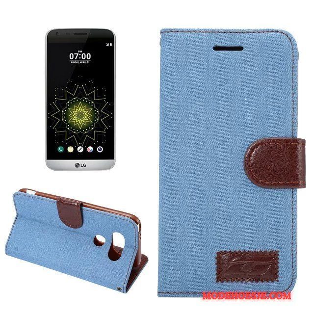 Hoesje Lg G5 Zacht Blauw Doek, Hoes Lg G5 Siliconen Patroontelefoon