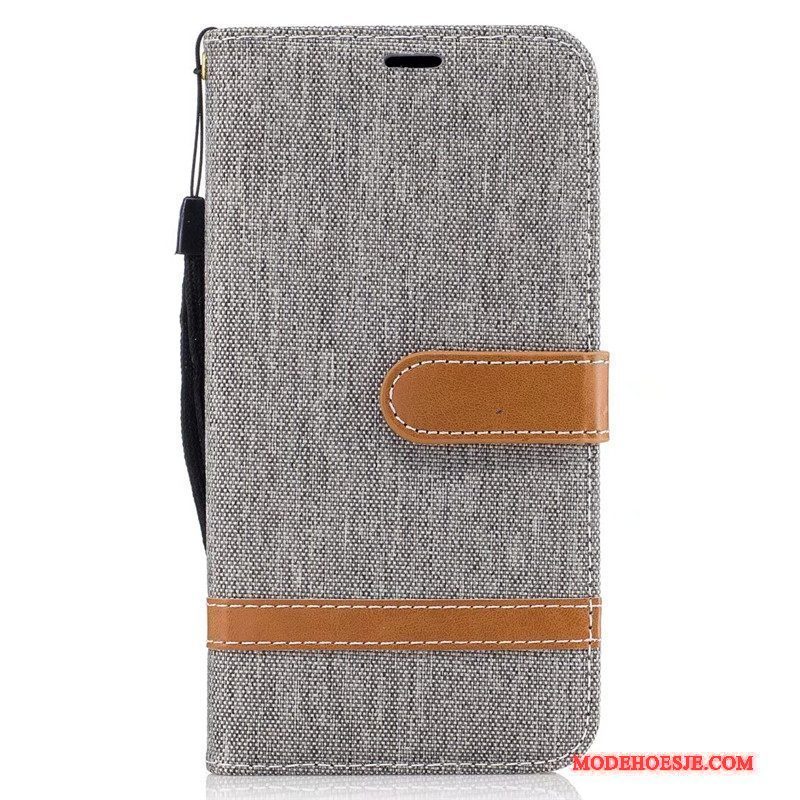 Hoesje Lg G6 Folio Denim Grijs, Hoes Lg G6 Leer