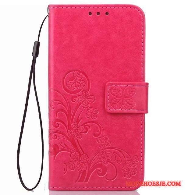 Hoesje Lg K8 2017 Portemonnee Rood, Hoes Lg K8 2017 Bescherming