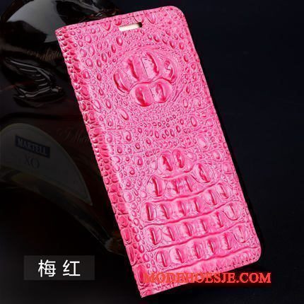 Hoesje Lg Q6 Zakken Pastelefoon, Hoes Lg Q6 Leer Rood Anti-fall