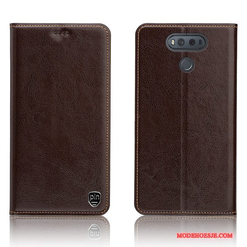 Hoesje Lg V20 Folio Patroon Anti-fall, Hoes Lg V20 Leer Telefoon