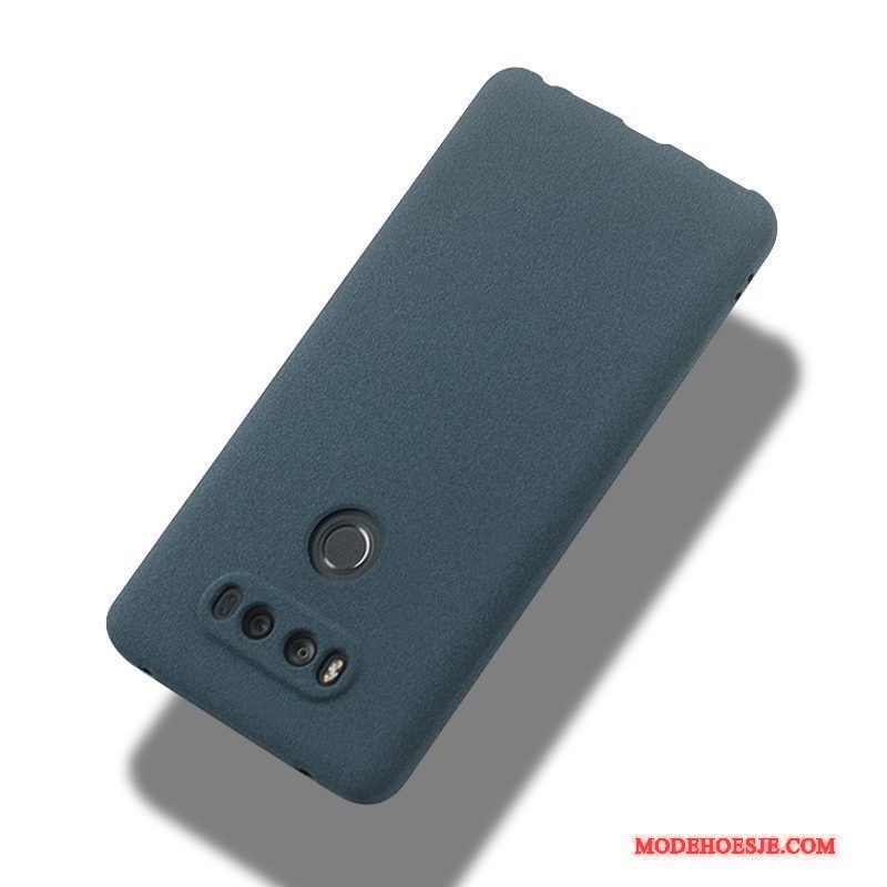 Hoesje Lg V20 Siliconen Anti-falltelefoon, Hoes Lg V20 Zacht Blauw Schrobben