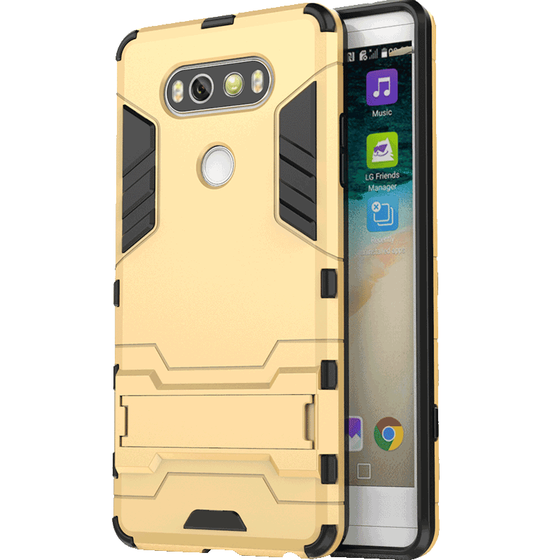 Hoesje Lg V20 Zacht Anti-fall Hard, Hoes Lg V20 Bescherming Telefoon Goud