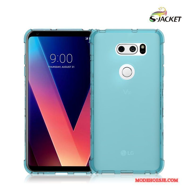 Hoesje Lg V30 Zacht Antislip Gasbag, Hoes Lg V30 Bescherming Blauwtelefoon