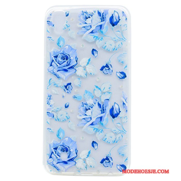 Hoesje Lg X Power Zakken Duntelefoon, Hoes Lg X Power Bescherming Blauw