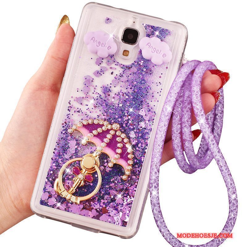 Hoesje Mi 4 Siliconen Telefoon Anti-fall, Hoes Mi 4 Bescherming Hanger Purper