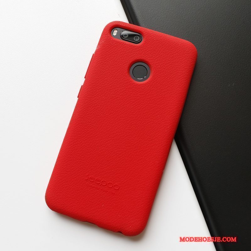 Hoesje Mi 5x Zacht Mini Rood, Hoes Mi 5x Siliconen Anti-fall Antislip