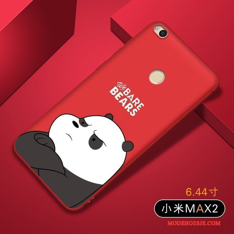 Hoesje Mi Max 2 Siliconen Lovers Anti-fall, Hoes Mi Max 2 Zacht Mini Rood