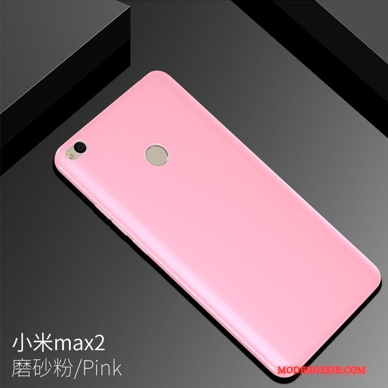 Hoesje Mi Max 2 Siliconen Schrobben Roze, Hoes Mi Max 2 Patroon Mini