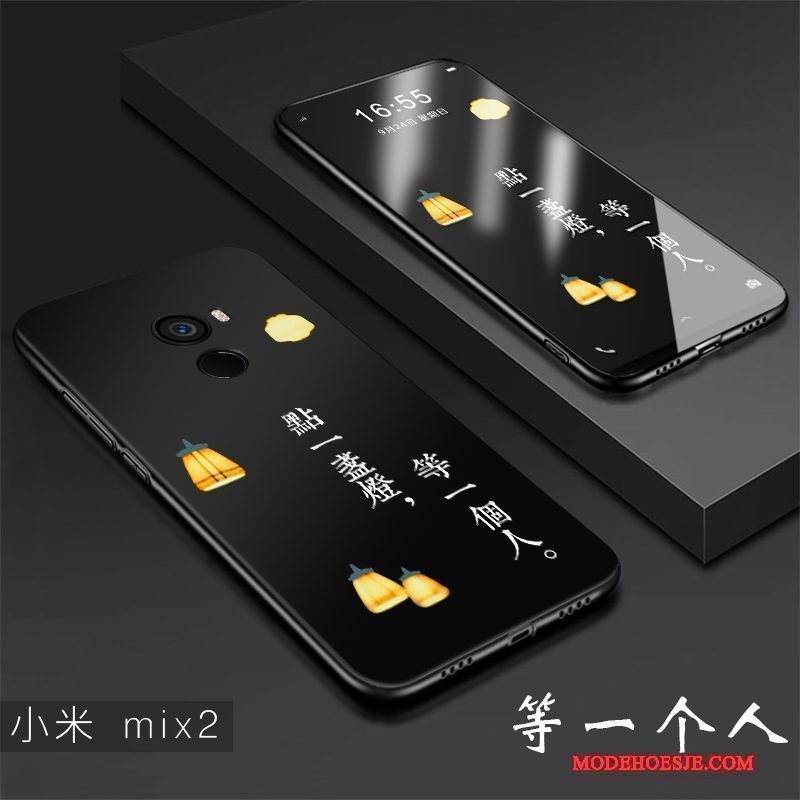 Hoesje Mi Mix 2 Bescherming Anti-fall Dun, Hoes Mi Mix 2 Zakken Schrobben Zwart