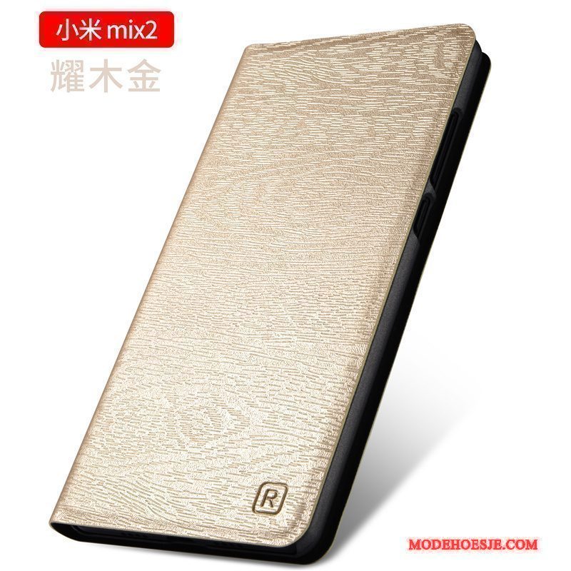 Hoesje Mi Mix 2 Zakken Goud Anti-fall, Hoes Mi Mix 2 Bescherming Telefoon Mini