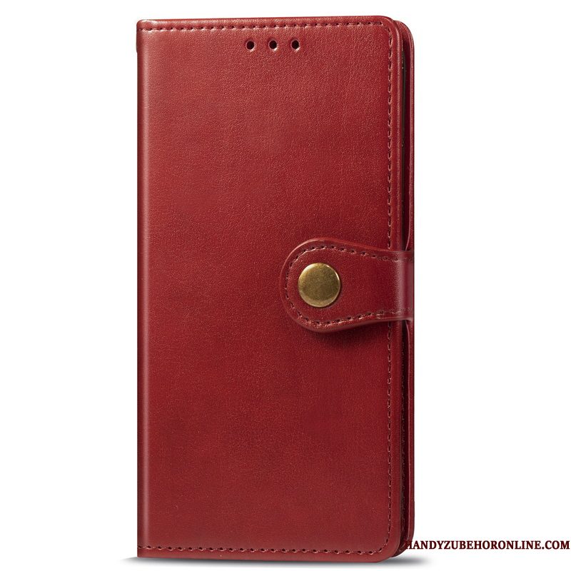 Hoesje Mi Note 10 Bescherming Mini Eenvoudige, Hoes Mi Note 10 Folio Telefoon Rood