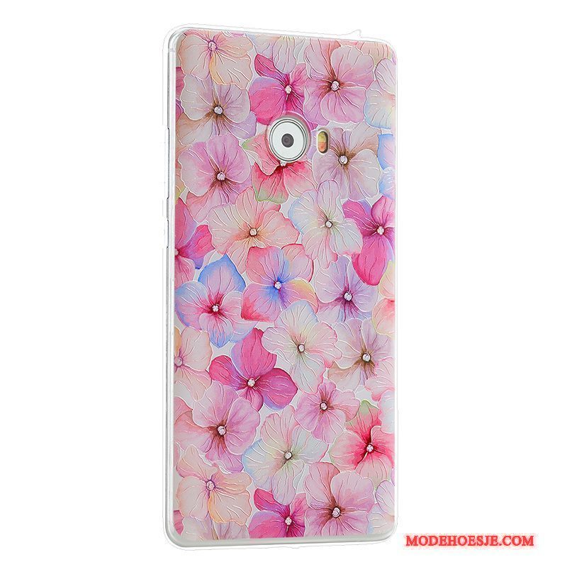 Hoesje Mi Note 2 Siliconen Roze Hanger, Hoes Mi Note 2 Bescherming Mini Trend