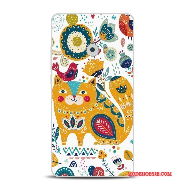 Hoesje Mi Note 2 Zakken Mini Bloemen, Hoes Mi Note 2 Reliëf Leeuwtelefoon