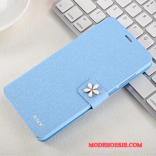 Hoesje Mi Note 3 Folio Blauw Mini, Hoes Mi Note 3 Zakken Telefoon Anti-fall